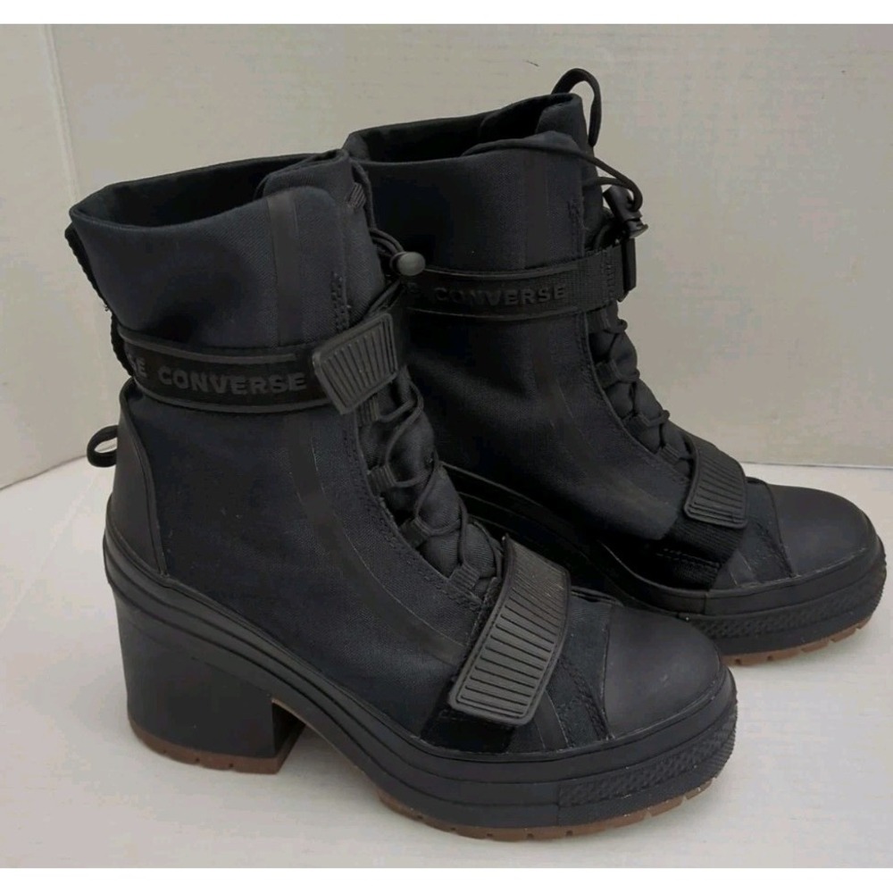 Converse Black Lace Up Boots - Picture 3 of 14